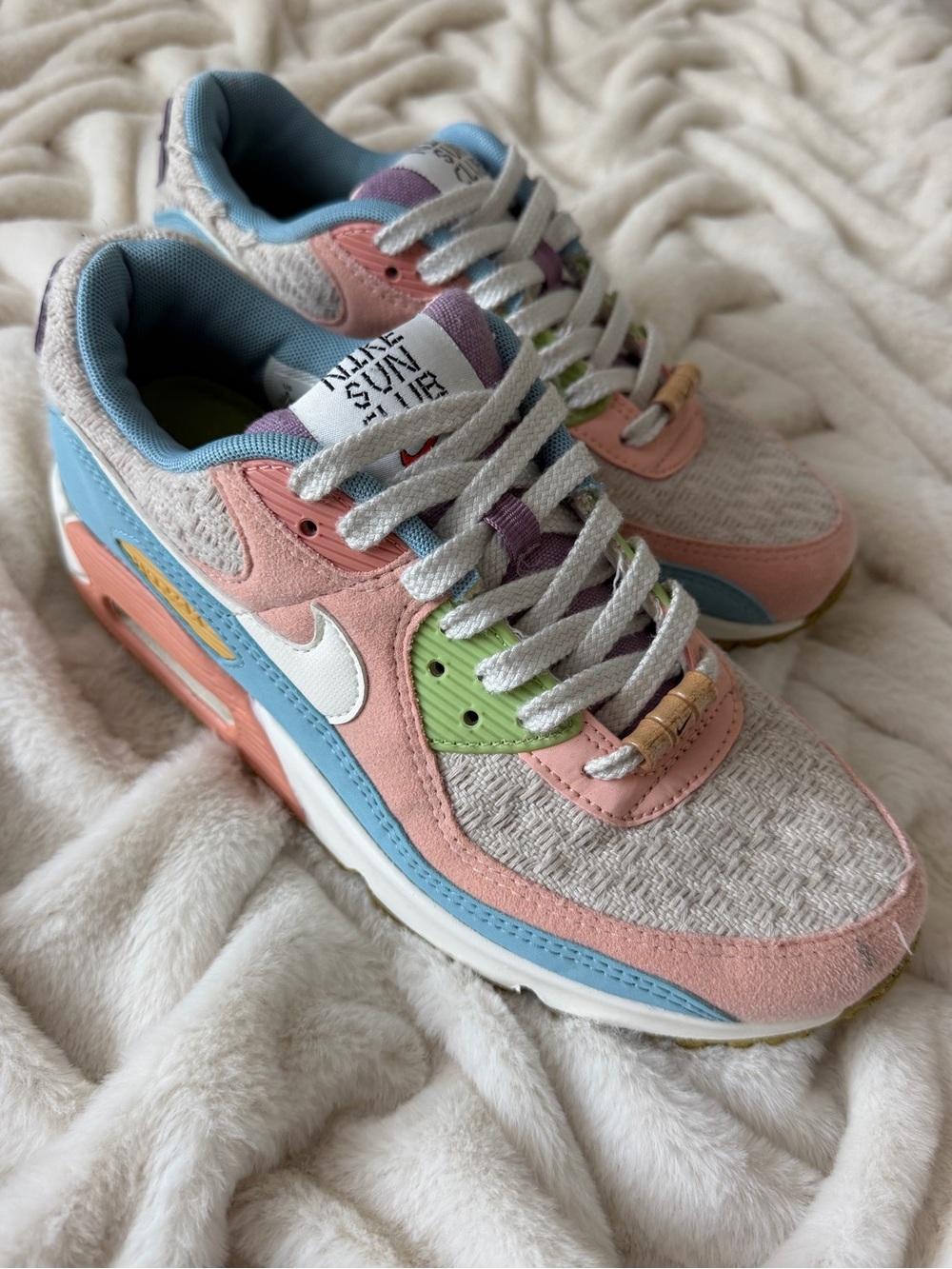 Nike Air Max 90 SE Sun Club Multi-Color Pastel Sneakers Women’s Size 8